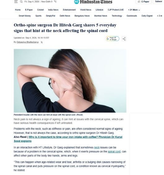 5 everyday signs that hint at the neck affecting the spinal cord